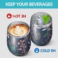 thumbnail image 4 of Modern 12oz Stainless Steel Insulated Wine Tumbler with Lid and Straw – Double Wall Vacuum Mug for Hot & Cold Drinks, 304 Steel Interior, Sweat-Free Design, 4 of 5