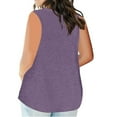 thumbnail image 3 of Giftesty Tank Tops for Women Clearance Plus Size Tops for Women Sexy V-Neck Blouse Solid Casual Loose Summer Sleeveless Blouse, 3 of 4
