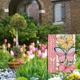 thumbnail image 6 of Welcome Spring Summer Butterfly Decorative Garden Flag, Daisy Flowers Floral Pink Yard Outside Decorations, Farmhouse Outdoor Small Home Decor Double Sided 12.5x18, 6 of 6