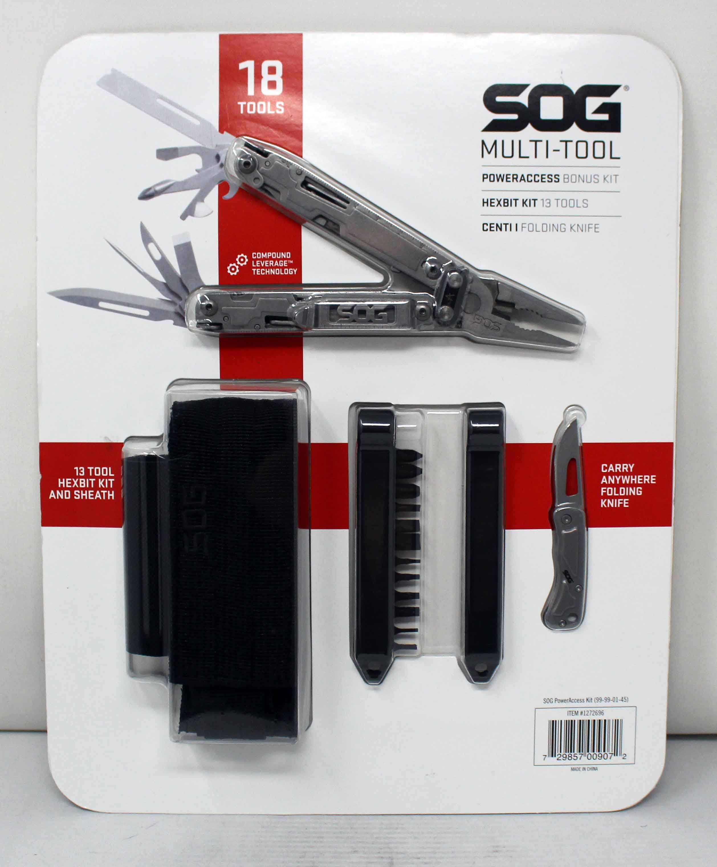 SOG MultiTool Poweraccess, Hexbit Kit & Centi I Folding Knife Pack