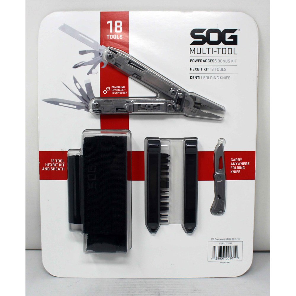 SOG MultiTool Poweraccess, Hexbit Kit & Centi I Folding Knife Pack