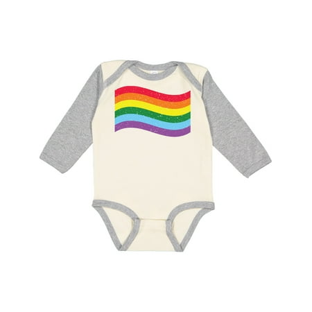 

Inktastic Pride Flag in Grunge Gift Baby Boy or Baby Girl Long Sleeve Bodysuit