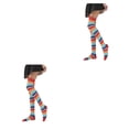 thumbnail image 3 of Jumpingount Medias Pantimedias Calcetines altos iris Muslo Juego de rol Fiesta Mascarada Type17 NO17, 3 of 6