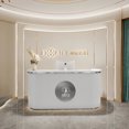 thumbnail image 1 of Lectern Podium Reception Desks Beauty Salon Office Shop Coffee Bar Counter Table Cashier Desk Diy Mostrador Tienda Furniture My Lux Decor Round, 1 of 7