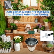 PChero Solar Automatic Drip Irrigation Kit, Solar Powered Auto Watering System with 12 Timer Modes for Indoor Balcony Outdoor Garden Greenhouse, Supported 15 Pots Plants