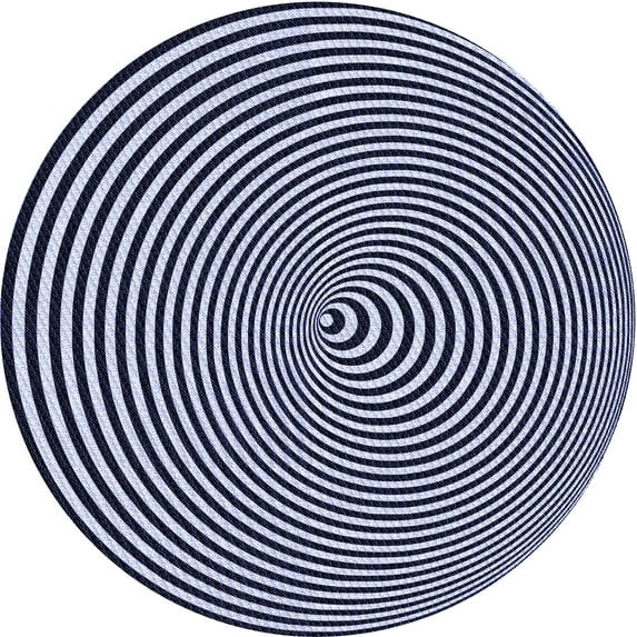Ahgly Company Indoor Round Patterned Heavenly Blue Area Rugs, 5' Round
