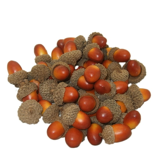 Masteelf 100 Pcs Artificial Acorn Craft Decorations for Floral Arrangements, Home Decor, Wedding, and Seasonal Crafts