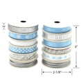 thumbnail image 7 of Silver and Blue Holiday Ribbon, 24 Spools, 48 Yards by Gwen Studios, 7 of 7