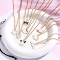 thumbnail image 4 of Sanrio Cinnamoroll Gold Metal Jewelry Cartoon Kuromi Bracelet Hello Kitty Necklace Women Students Girls My Melody Bangles Gifts, 4 of 5