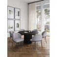thumbnail image 2 of 7-Piece Hathaway Round Solid Wood Dining Table with 6 Dining Chairs in Gray, 2 of 6