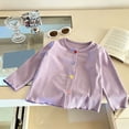 thumbnail image 5 of Edvintorg Girls Ribbed Knit Sweater Crew Neck Long Sleeve Button Up Cardigan Casual Uniform Sweaters for Kids Girls 0-9T, 5 of 9