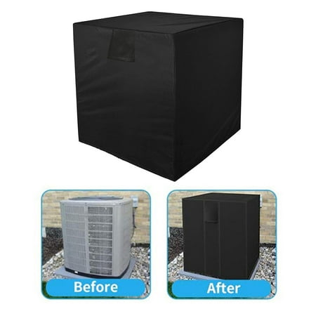 

Outdoor Air Conditioner Cover for Window Units Dust Cover for Outside Heavy Duty Covered with Zipper Black 96.5x96.5x101cm