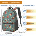 thumbnail image 3 of Pioneer Flower Floral Print Pattern 17" School Backpacks for Teens,Waterproof Oxford Fabric,S-Shape Padded Straps for School,Travel,Hiking,Camping, 3 of 5