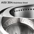 thumbnail image 7 of WAA Smokeless Outdoor Portable Fire Pit, 19" Round, Stainless Steel with Detachable Ash Pan and Carry Bag, 7 of 7
