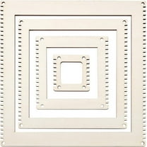 4 Sizes Wooden Weaving Loom Kit, 2/4/5.9/7.8 inch Square DIY Weaving Loom DIY Weaving Art Tapestry Loom for Hanging Decor Woven Tapestry Knitted Crafts Making, 4.5mm Thick