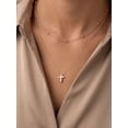 thumbnail image 4 of FindChic Layered Cross Necklace for Women, Rose Gold Plated Cross Pendant Necklace Trendy Beaded Chain Choker Necklaces Christian Faith Jewelry Gifts for Women, 4 of 9