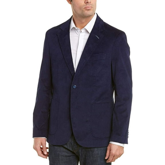 TailorByrd Mens Slim Fit Velvet Sport Coat 40 Regular Navy - NWT $395