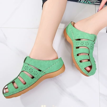 

Slippers For Women Women S Ladies Girls Comfortable Ankle Hollow Round Toe Sandals Soft Sole Shoes Womens Slippers