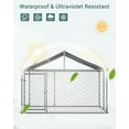 thumbnail image 2 of Mulinsonfly Heavy-Duty Outdoor Dog Kennel 90" x 90" x 65" with Lockable Door & Waterproof Roof for Yard & Farm, 2 of 9