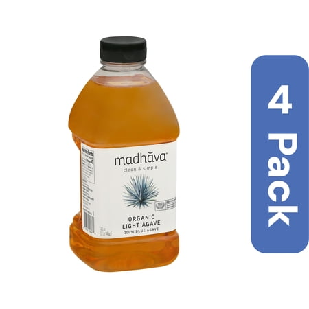 Madhava Light Organic Agave Nectar 46 oz (Pack of 4)