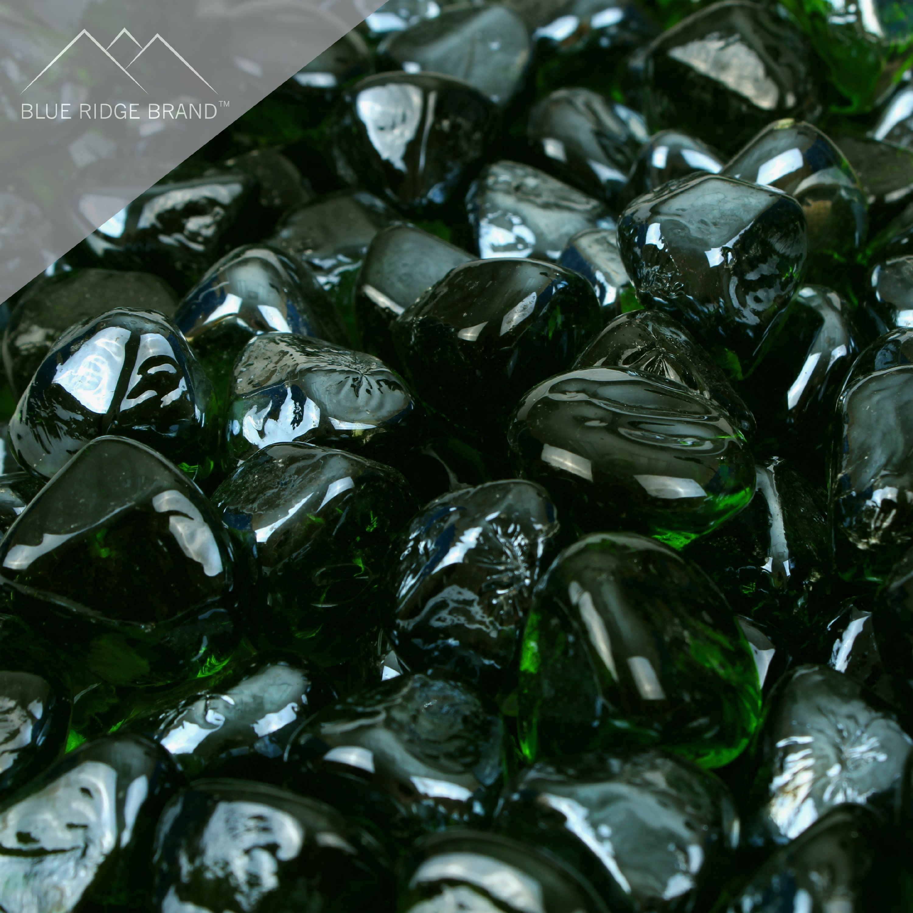 Blue Ridge Brand Reflective Fire Glass Diamonds Professional Grade