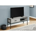thumbnail image 4 of 47.25" Slate Gray and Black Modern Style Metal TV Stand, 4 of 11