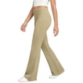 thumbnail image 6 of BXJX Girls Flare Pants, Casual Elastic Waist School Stretch Kids Yoga Pants Khaki Size 14-15 T, 6 of 8