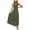 Army Green Womens Summer Dress, variant on USSUMA Sun Dresses Women Summer Casual Sleeveless Smocked Tube Top Lae Swing Flowy Long Maxi Sundresses for Women Solid Plus Size Dress for Women V Neck Graduation Dress