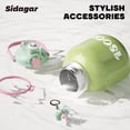 thumbnail image 5 of Sidagar 60oz Stainless Steel Insulated Water Bottle with Handle, Leak-Resistant Straw Lid, Mint Green, 5 of 6