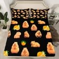 thumbnail image 2 of jejeloiu Kawaii Capybara Twin Sheet Sets,Cute Animals Lover Bedding For Boys Kids 3-Piece, 2 of 7