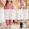 thumbnail image 3 of Girls Fall Winter Outfit Set Toddler Kids Casual Sports Set Baby Solid Color Hoodie Set 6-24 Months 2T 3T 4T 5T 6T Children Dark Blue,5-6 Years, 3 of 4