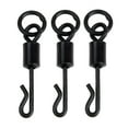 thumbnail image 2 of koolsoo 50pc Matt Black Quick Change Swivels for Carp Fishing Tackle Chod Rigs Links, 2 of 7