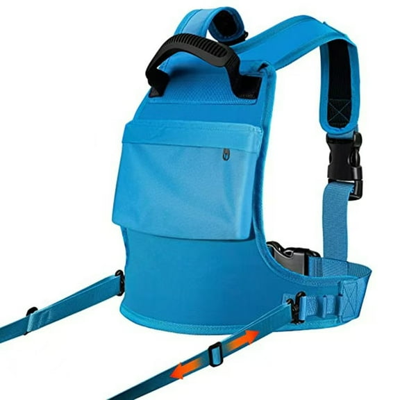 LAHOSH Kids Ski Training Harness with Safety Leash, Adjustable 10.6-15.7 inch Child Snow Sport Vest for Ages 2-8, 60lb Weight Limit, Reinforced Lift Handle for Skiing & Snowboarding (Blue)