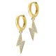 thumbnail image 1 of Stylish Earrings for Women Wearing Golden Copper and Zircon Material Friendly to Skin, 1 of 3
