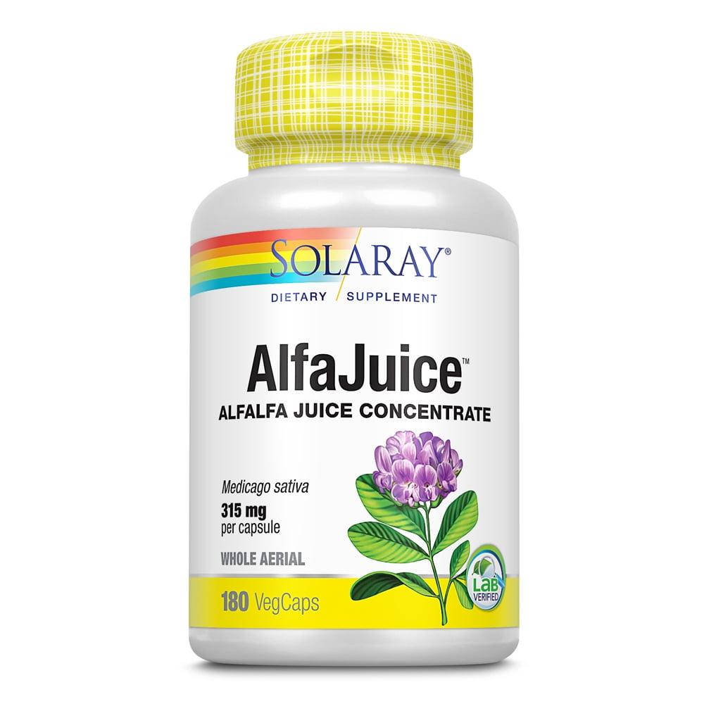 Solaray AlfaJuice 315 mg Alfalfa Juice Concentrate Naturally