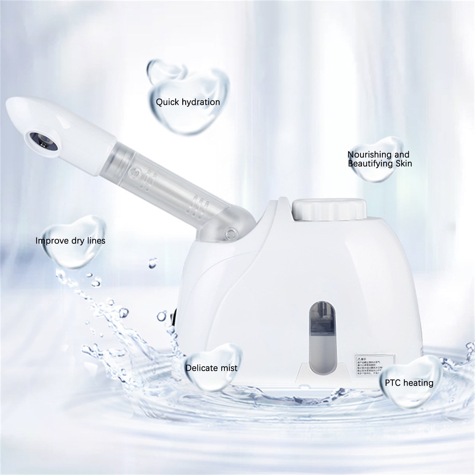 PRETXORVE All-Around Rotating Humidification System Sprayer, Misting Humidifier, Ionic Facial and Arm Steam Warm Mist Humidifier Suitable for Salon or Home Use