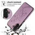 thumbnail image 4 of Galaxy A13 5G Case,Dteck Magnetic Leather Flower Patterned Case Shockproof Rubber Card Wallet Kickstand Cover For Samsung Galaxy A13 5G,Purple, 4 of 6