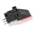 thumbnail image 4 of Moving Magnet Turntable Cartridge Universal Magnetic Turntable Cartridge Stylus for 33 1/3RPM 45RPM 78RPM Records Black and Red, 4 of 6