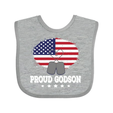 

Inktastic Military Proud Godson Gift Gift Baby Boy Bib