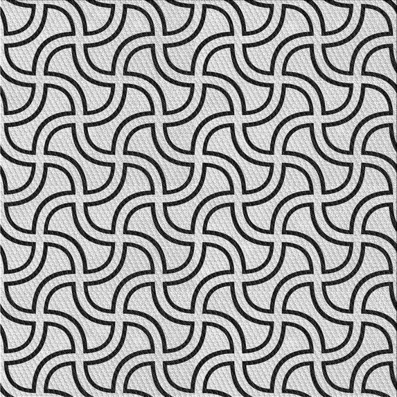 Ahgly Company Indoor Square Patterned Carbon Gray Area Rugs, 5' Square