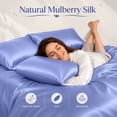 thumbnail image 3 of Silk Pillow Cases with Zipper,20x30 Pillow Case,Cornflower Blue,Queen,1pc, 3 of 7