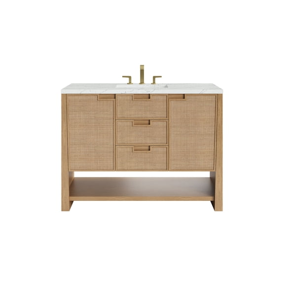 James Martin Vanities D225-V48-SSO-3ENC Solene 48" Free Standing Single Basin Poplar Wood