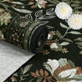 thumbnail image 2 of Tzou Floral Washable Area Rugs for Living Room, 6x9ft Vintage Non-Slip Boho Carpet, Soft Stain-Resistant Indoor Rug for Bedroom, Office(Dark Green), 2 of 9