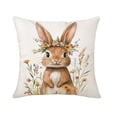 thumbnail image 2 of Uuiauoio Spring Easter Bunny Throw Pillow Covers Rabbit Decorative Pillows Case Soft Velvet Cushion Covers for Couch Sofa Patio Garden Spring Decor, 2 of 6