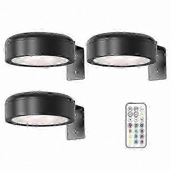 (Noir-6 Pcs) Lampe Murale Télécommandée, 100 Lumens, Luminosité Réglable, 3 Modes, Alimentée par Batterie
