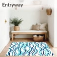 thumbnail image 3 of ODIKA 2'x3' Machine Washable Non-Slip Area Rug, Ocean Current Flow Textured Youth Accent High Traffic Rug, White, 573388, 3 of 7