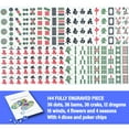 thumbnail image 5 of Chinese Mahjong Game Set, Complete Traditional Mahjong Game Set, 144 Melamine Tiles with 4 Dices Poker Chips and One Storage Bag 40mm (Ivory), 5 of 10