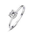 thumbnail image 2 of 1.2 Carat Round Cut White CZ 925 Sterling Silver Crown Wedding Engagement Ring Set, 2 of 7