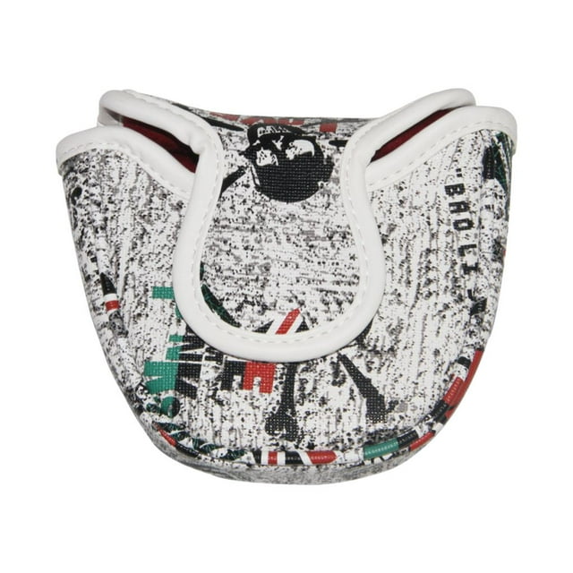 S SERENABLE Fermeture Personnalisée Couvre-Maillet de Golf Putter Couvre-Chef Cuir PU Rouge