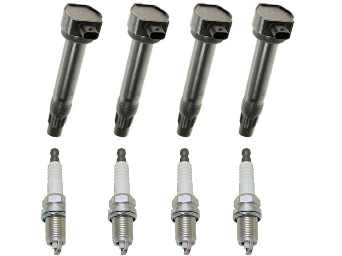 Ignition Coil and Spark Plug Kit 8 Piece Compatible with 2007 2017 Jeep Patriot 2008 2009